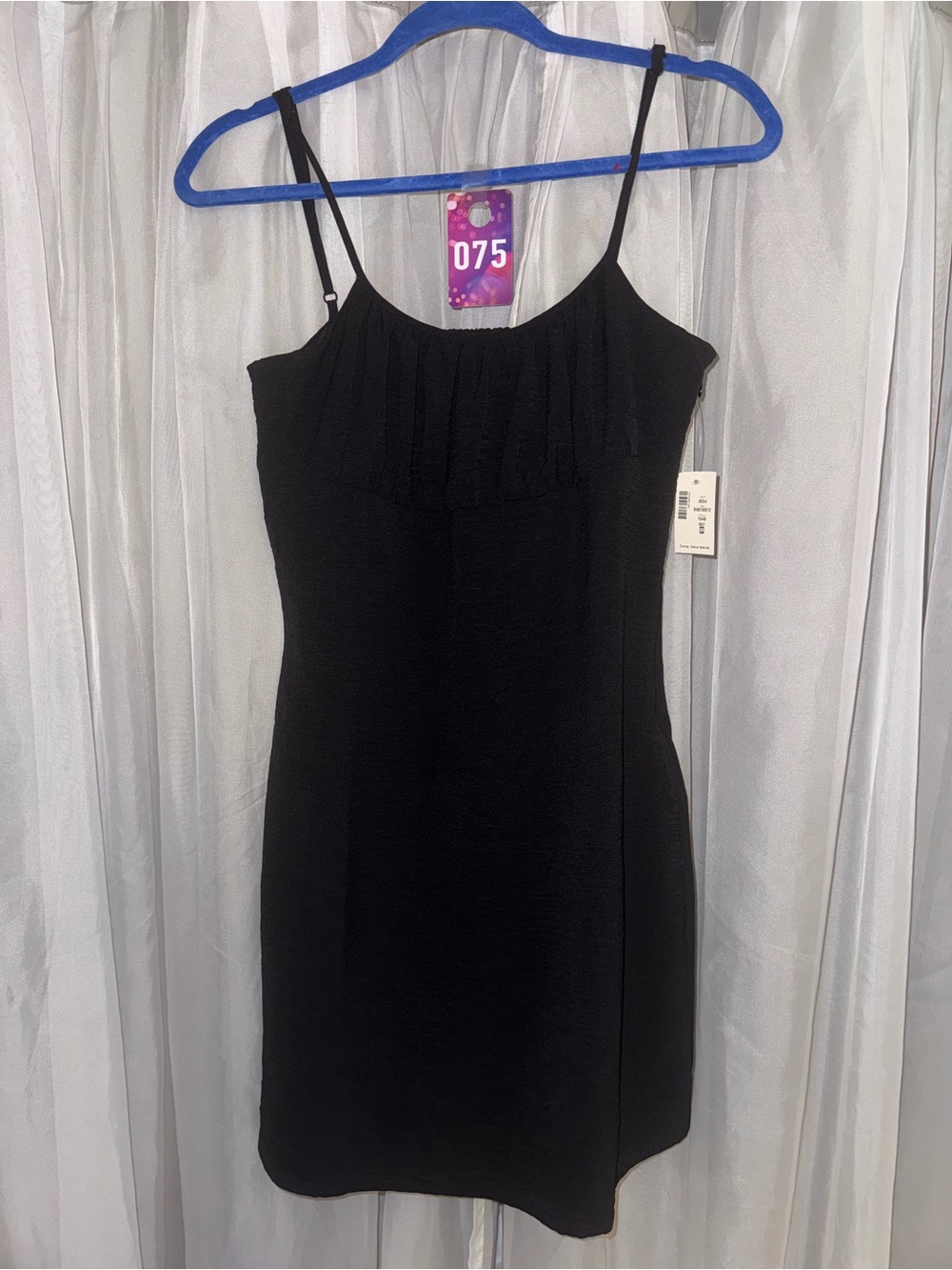 Aeropostale Black Spaghetti-Strap Mini Dress with Ruffle Yoke
